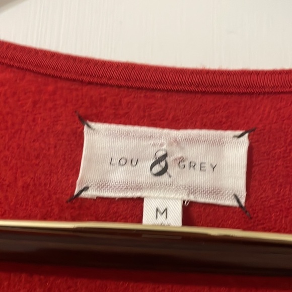 "LOU & GREY" BRICK LONG BELL SLEEVE SHIFT SWING TRAPEZE LOUNGE DRESS SIZE: M - Picture 6 of 9